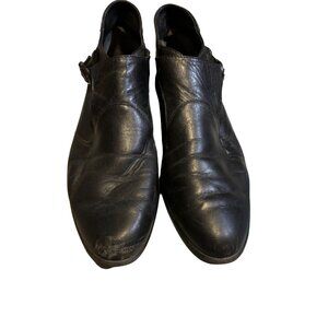 Rockport Womens Leather Slip-On Shoes Booties Black Size 9